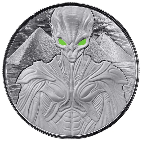 2025 Samoa Alien Architects 1 Oz Silver Colorized Coin Obverse