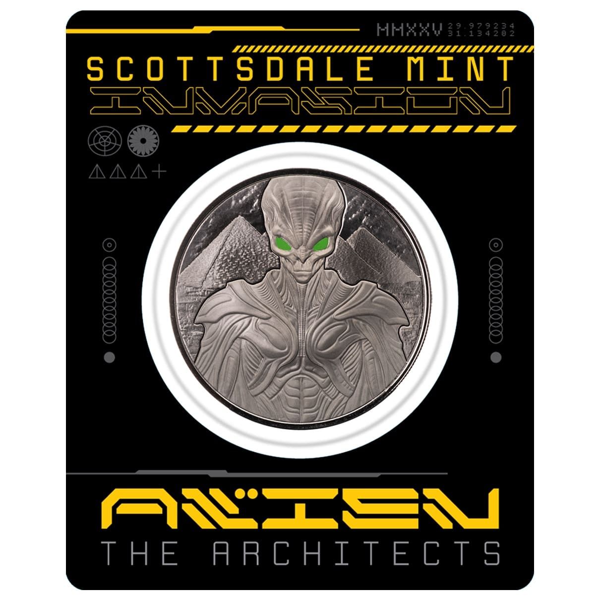 2025 Samoa Alien Architects 1 oz Silver Rhodium Plated Coin