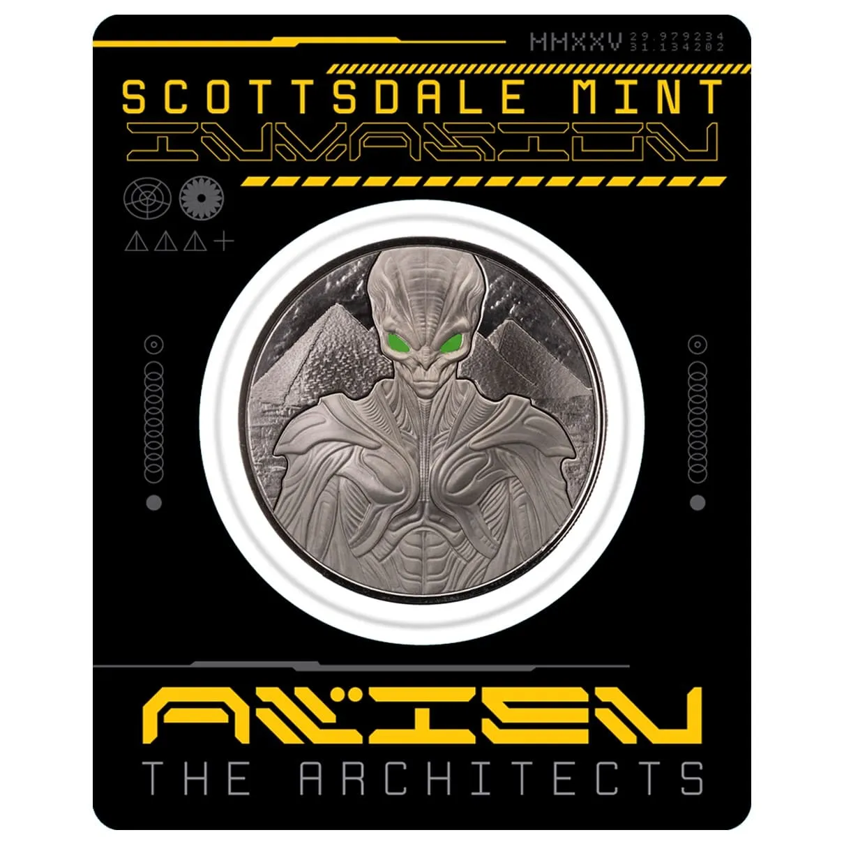 2025 Samoa Alien Architects 1 oz Silver Rhodium Plated Coin