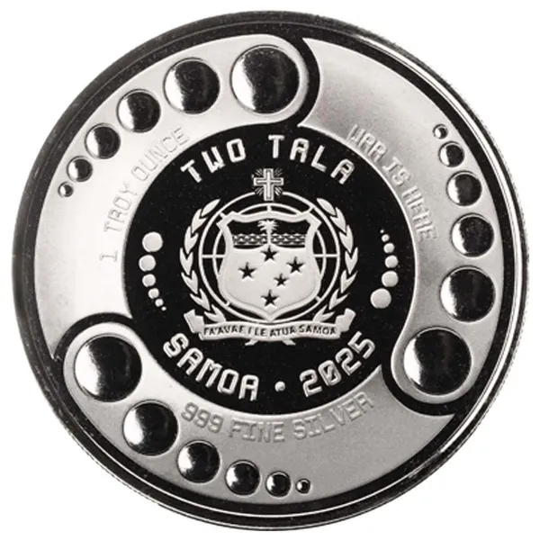 2025 Samoa Alien Architects 1 Oz Silver Rhodium Plated Coin Reverse