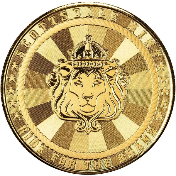 Scottsdale Cowboy Gunslinger 1 Oz Gold Round Reverse