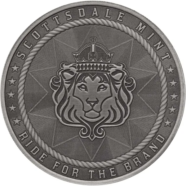 Scottsdale Cowboy Gunslinger 1 Oz Silver Antiqued Round Reverse