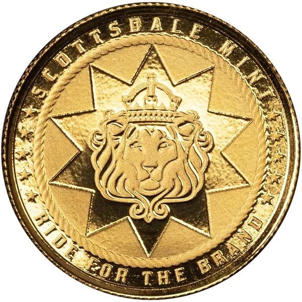Scottsdale Cowboy Gunslinger 1 10 Oz Gold Round Reverse