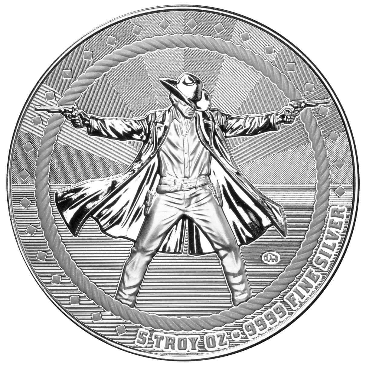 Scottsdale Cowboy | Gunslinger 5 oz Silver Round | Scottsdale Mint