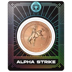 Scottsdale Cowboy With Buffalo Privy 1 Oz Copper Round Alpha Strike Front
