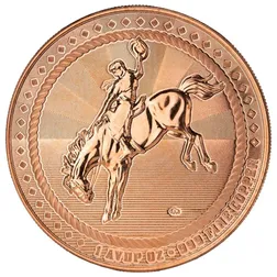 Scottsdale Cowboy With Buffalo Privy 1 Oz Copper Round Obverse 1
