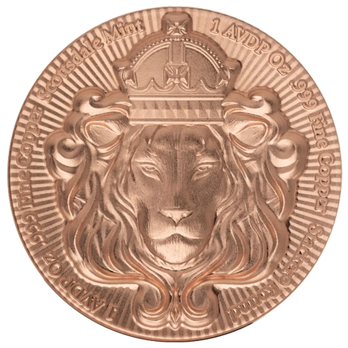 Scottsdale Lion Stacker® 1 oz Copper Round | Scottsdale Mint