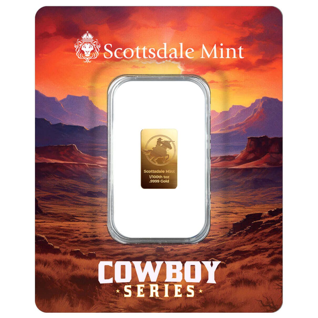 Scottsdale Cowboy | Rifleman 1/100th oz Gold Bar in Certi-Lock