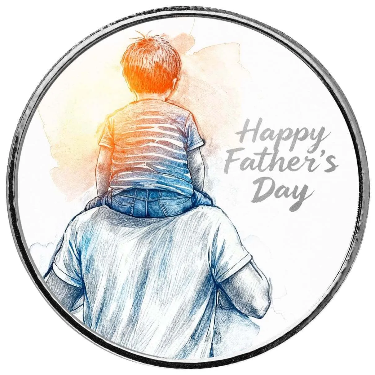 Father’s Day | Happy Father’s Day 1 oz Silver Colorized Round