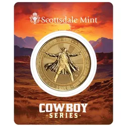 Scottsdale Cowboy Gunslinger 1 Oz Gold Round Certilock Front