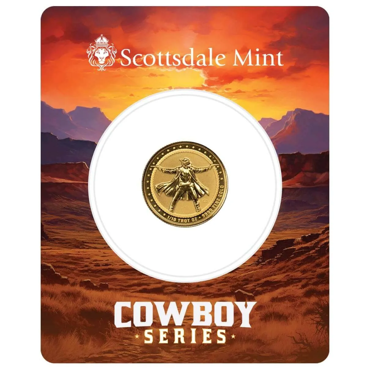 Scottsdale Cowboy | Gunslinger 1/10th oz Gold Round