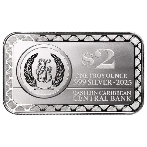 2025 Ec8 Anguilla Savannah Beach 1 Oz Silver Colorized Coin Bar Back