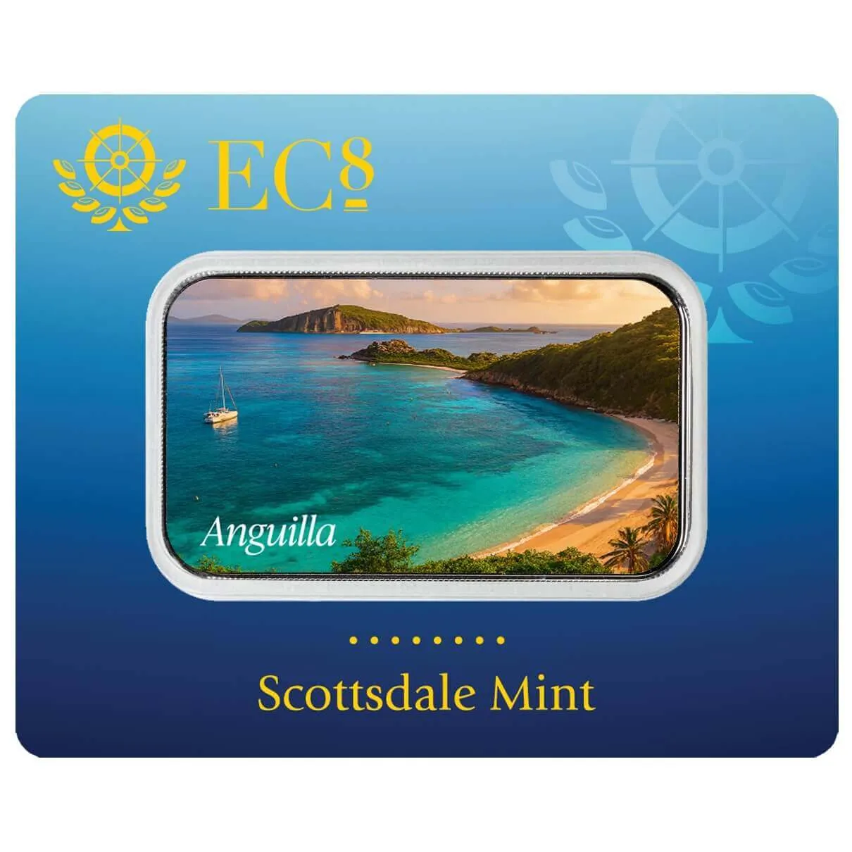 2025 EC8 Anguilla | Savannah Beach 1 oz Silver Colorized Coin Bar