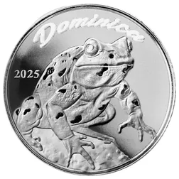 2025 Ec8 Dominica Mountain Chicken 1 Oz Silver Coin Obverse
