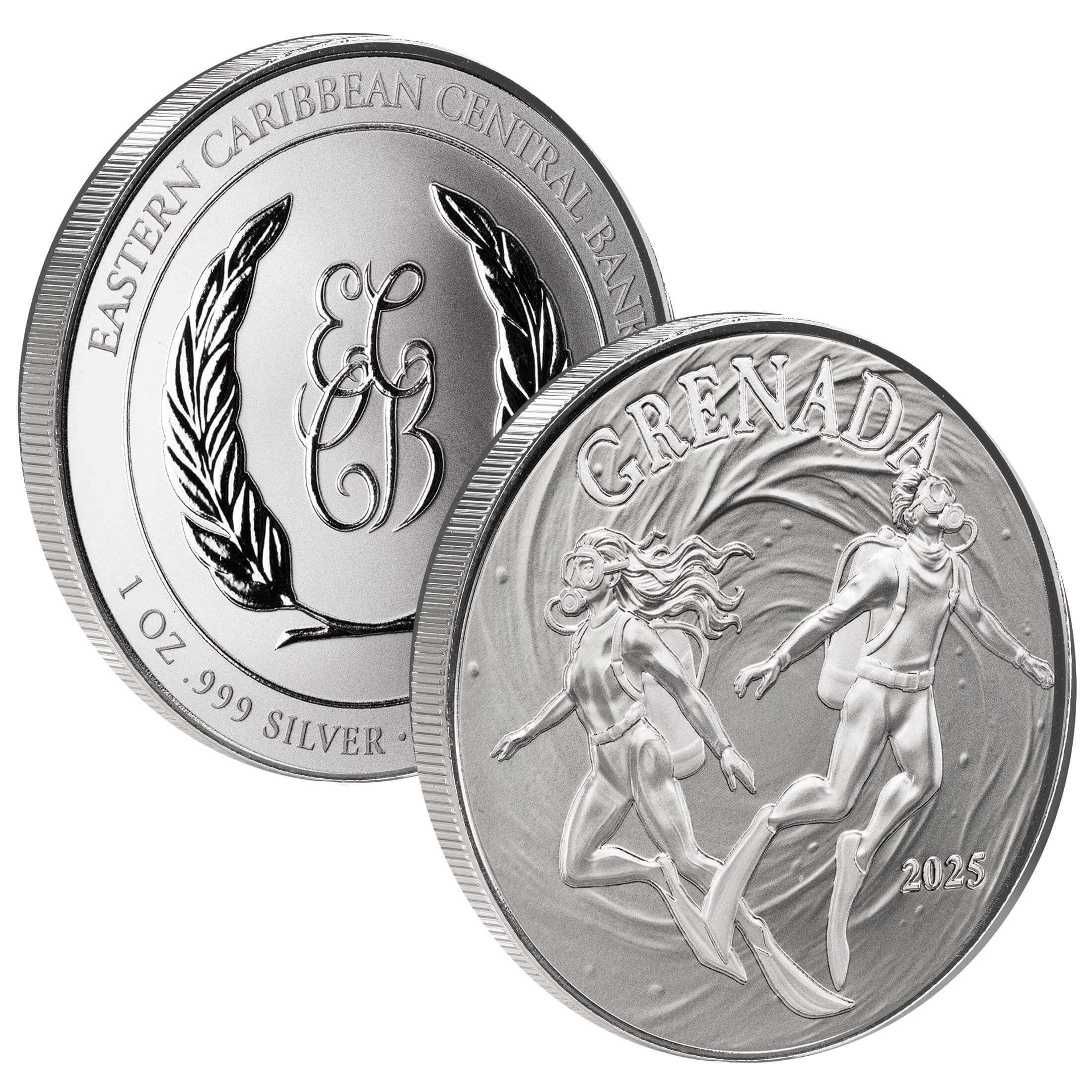 2025 EC8 Grenada | Underwater Divers 1 oz Silver Coin