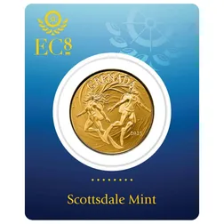 2025 Ec8 Grenada Underwater Divers 1 Oz Gold Coin Certilock Front
