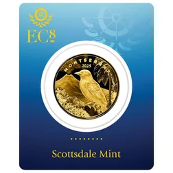 2025 Ec8 Montserrat Oriole 1 Oz Gold Coin Certilock Front