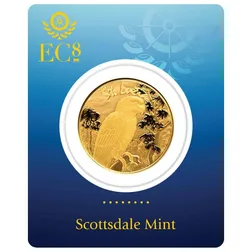 2025 Ec8 St. Lucia African Grey Parrot 1 Oz Gold Coin Certilock Front