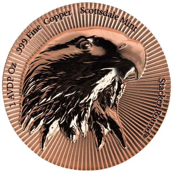 2025 Scottsdale Mint Eagle Stacker 1 Advp Ounce 999 Fine Copper Proof Like Round 09