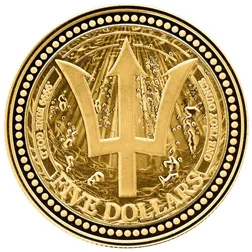 2026 Barbados Trident 1 Oz Gold Coin Obverse