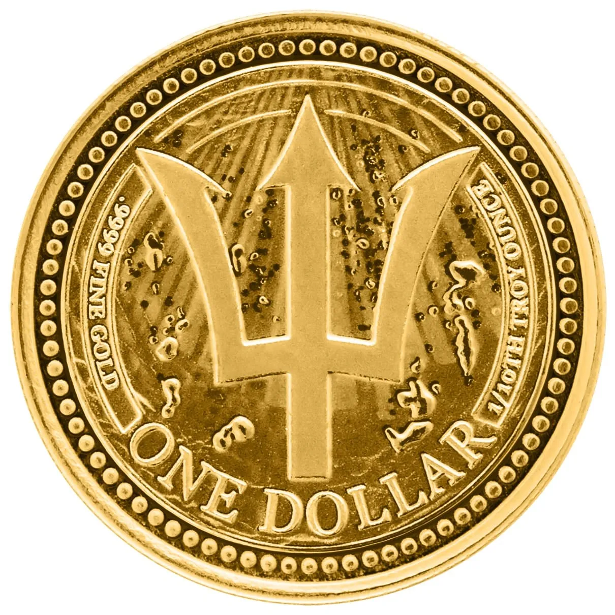 2026 Barbados Trident 1/10th oz Gold Coin