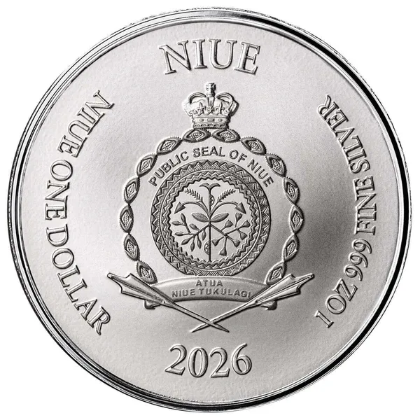 2026 Niue Lady Justice 1 Oz Silver Coin Reverse