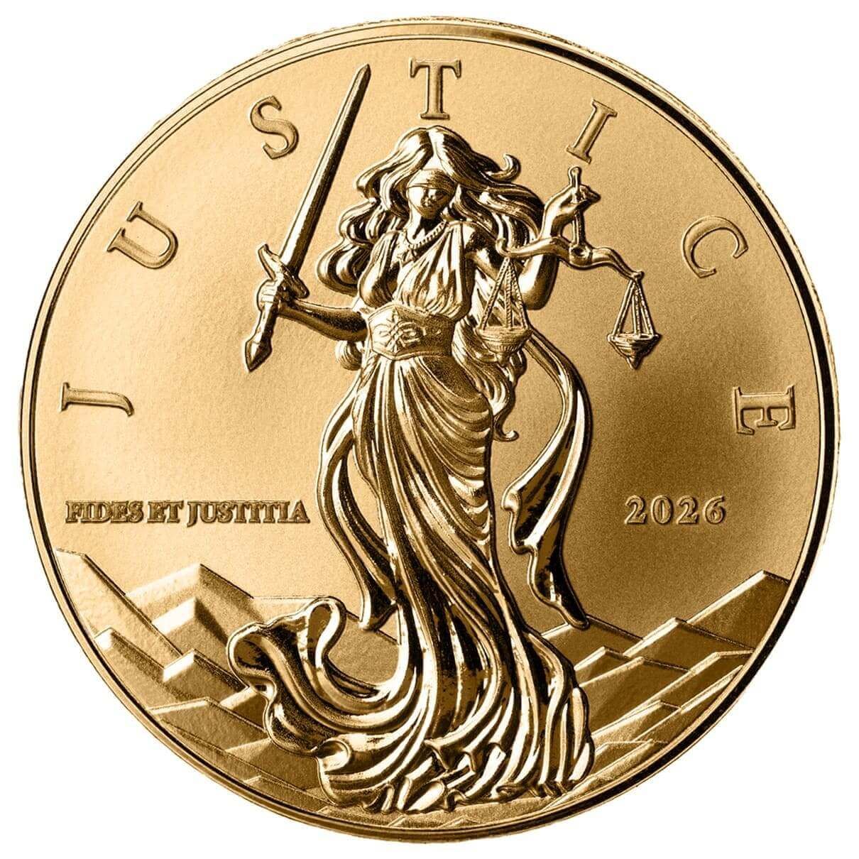 2026 Niue | Lady Justice 1/10th oz Gold Coin | Scottsdale Mint