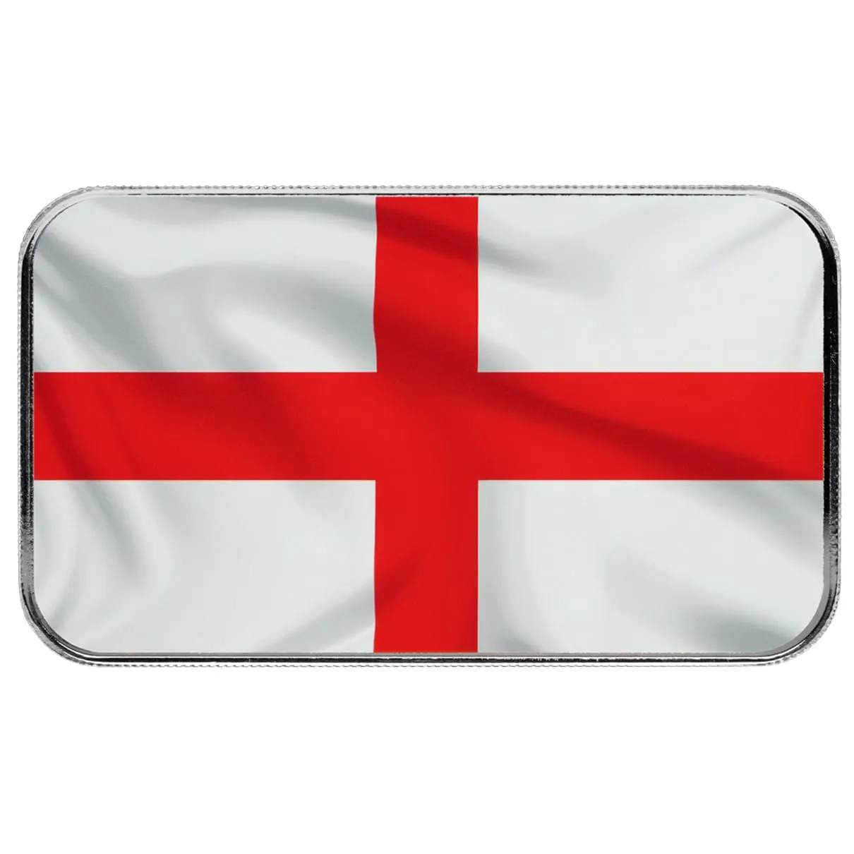 England Country Flag 1 oz Silver Color Bar