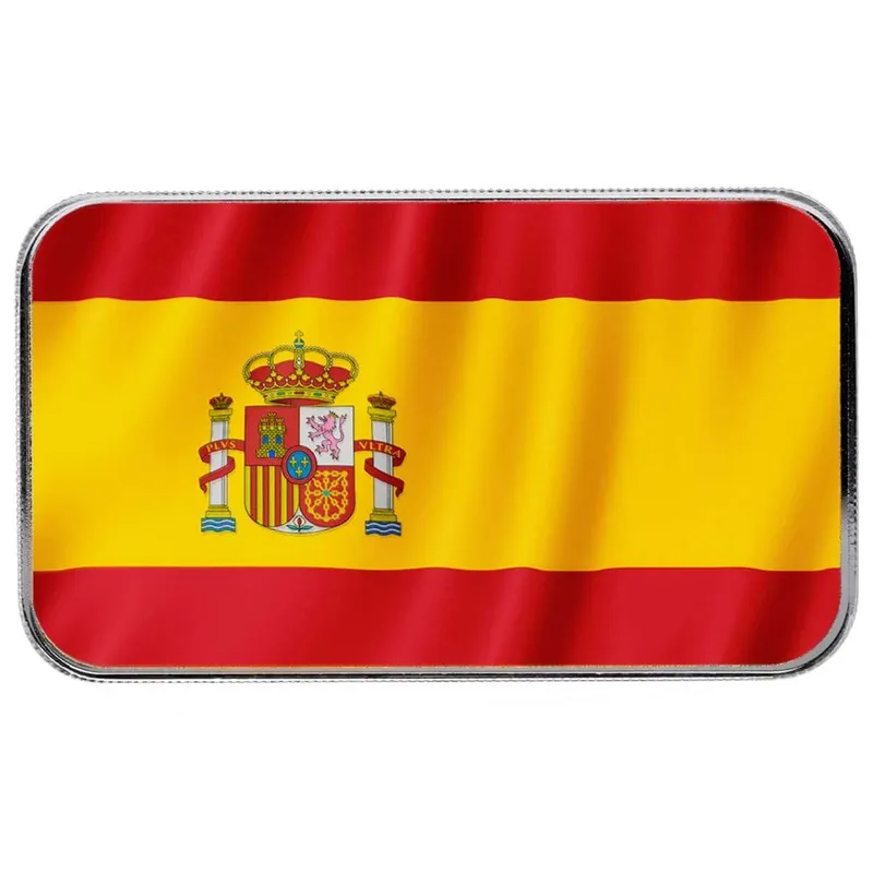 2026 World Cup Spain 1 Oz Silver Colorized Bar Copy