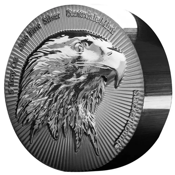 Scottsdale Mint Silver Eagle Stacker 5 Troy Ounce Silver Stacker Round 999 Fine Silver 11