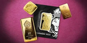 Gold bars being stacked