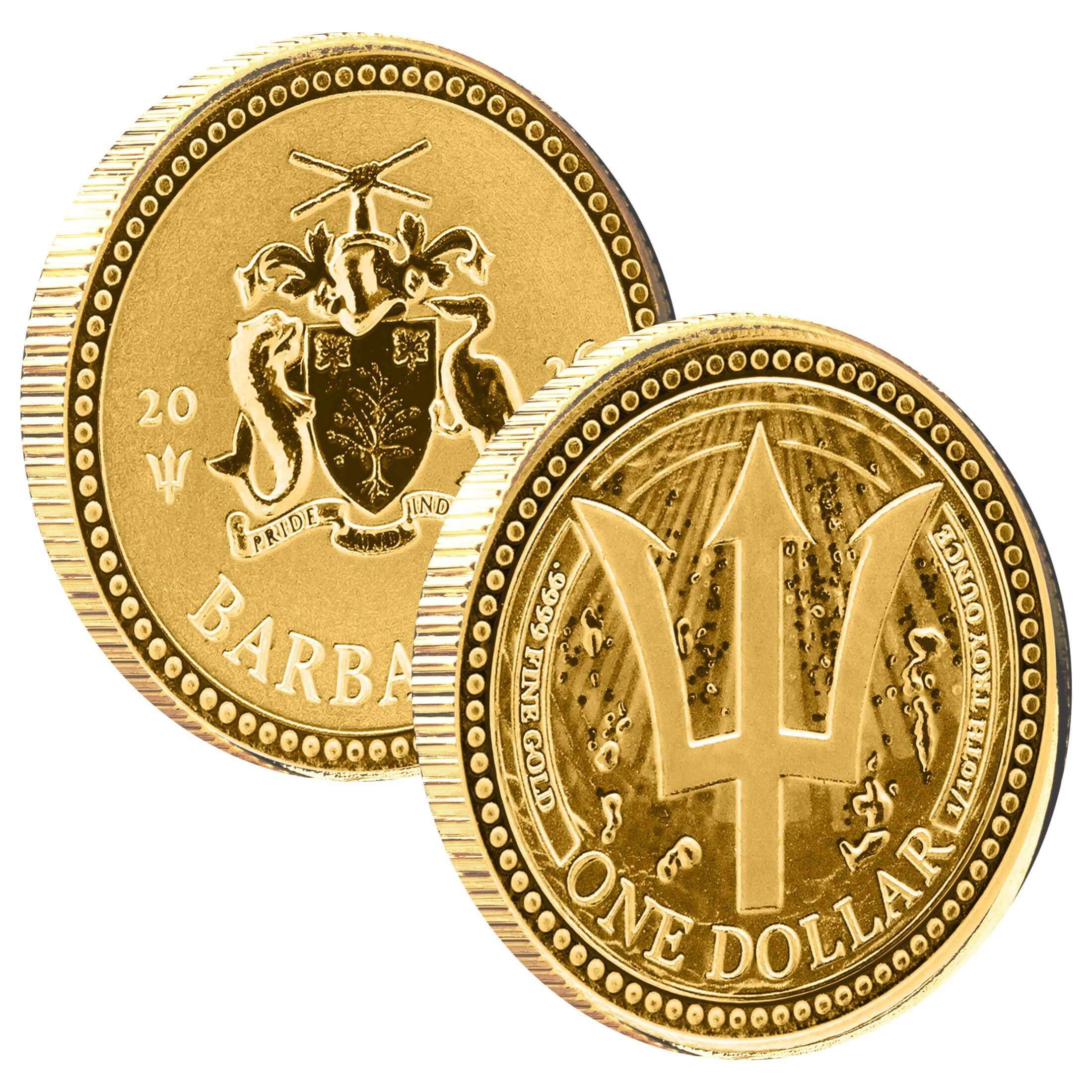 2026 Barbados Trident 1/10th oz Gold Coin