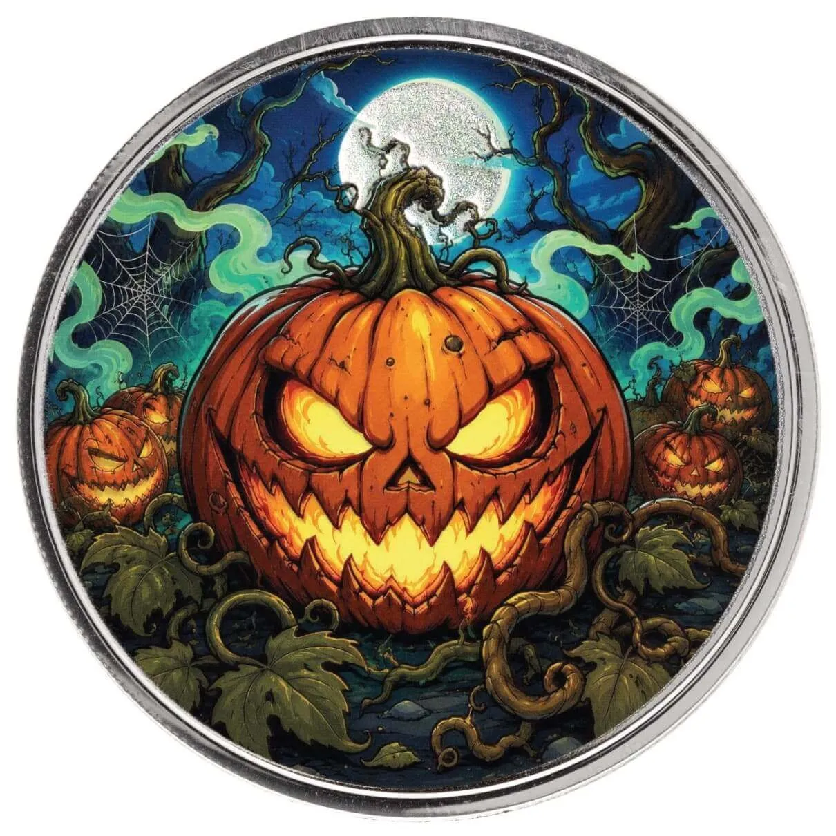 2026 Halloween | Jack-O’-Lantern 1 oz Silver Colorized Round