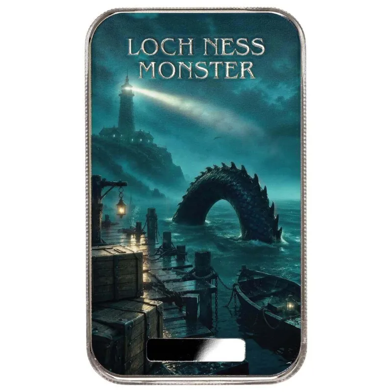 2026 Monster Collection Loch Ness Monster 1 Oz Silver Colorized Bar