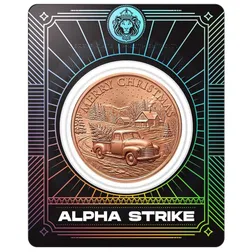 1 Oz Copper Christmas Truck Round Alpha Strike Obv