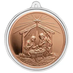 1 Oz Copper Nativity Ornament