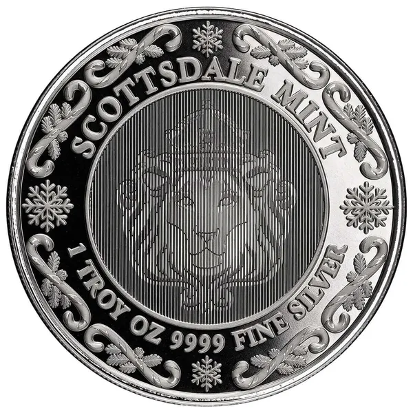 1 Oz Silver Candy Cane Reverse 1
