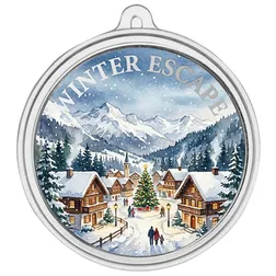 1 Oz Silver Colorized Winter Escape Ornament