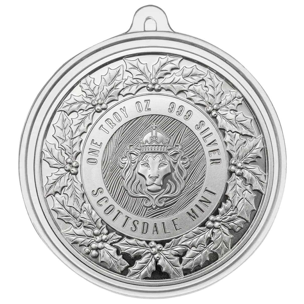 Merry Christmas 1 oz Silver Colorized Round