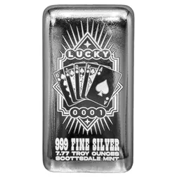 2026 Lucky 777 Series 7.77 Oz Silver Spades Laser