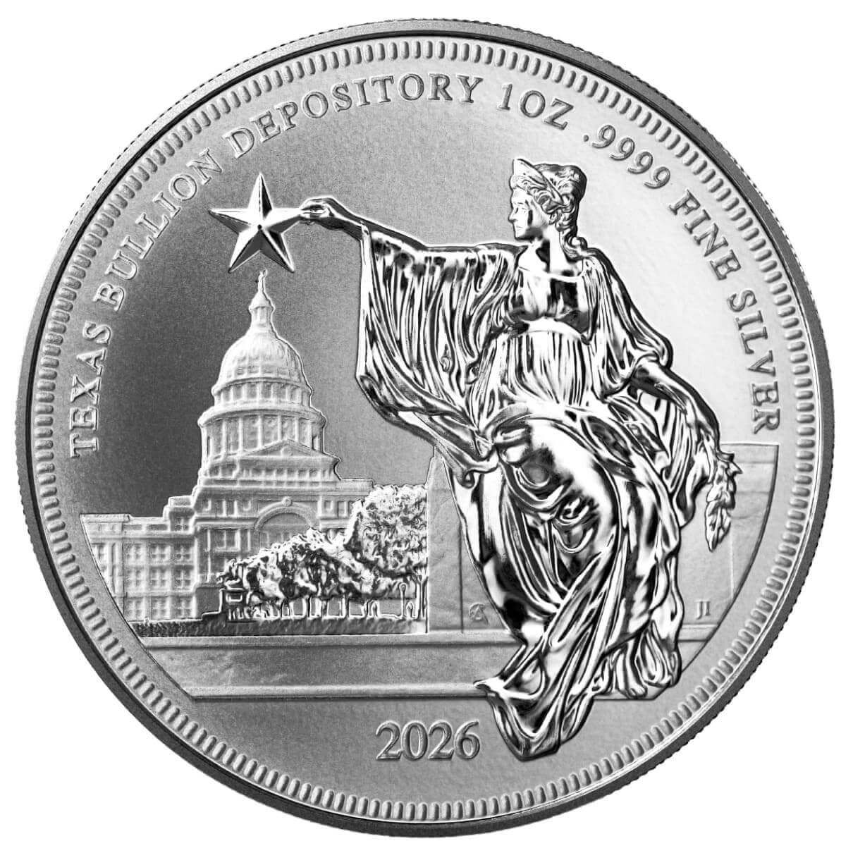 US Gold Bureau | 1 oz State Silver Coin of Texas BU 2026