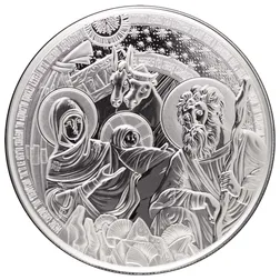 The Bethlehem Nativity 5 Oz Silver Round Obverse