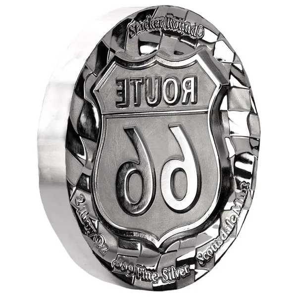 Route 66 Stacker 2 Oz Silver Round Reverse 34 View