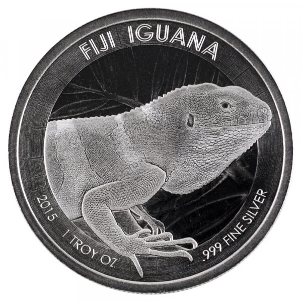 2015 Fiji Iguana Silver Coin 999 Silver 1oz