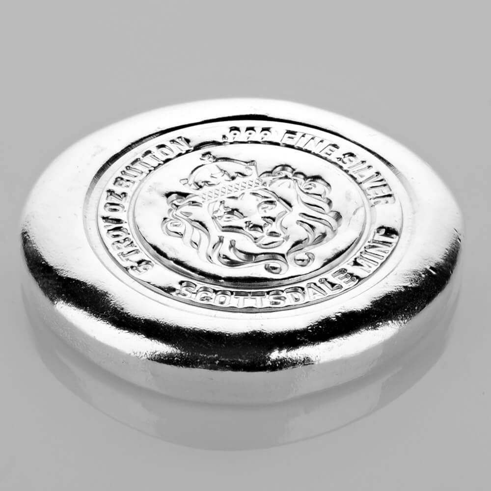 Scottsdale button silver 5oz