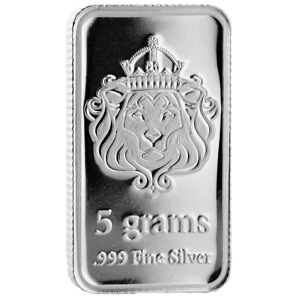 AUTHENTICITY Fine 999 AG Bullion = x5 ACB Silver 1 Gram bars WITH CERTIFICATE 