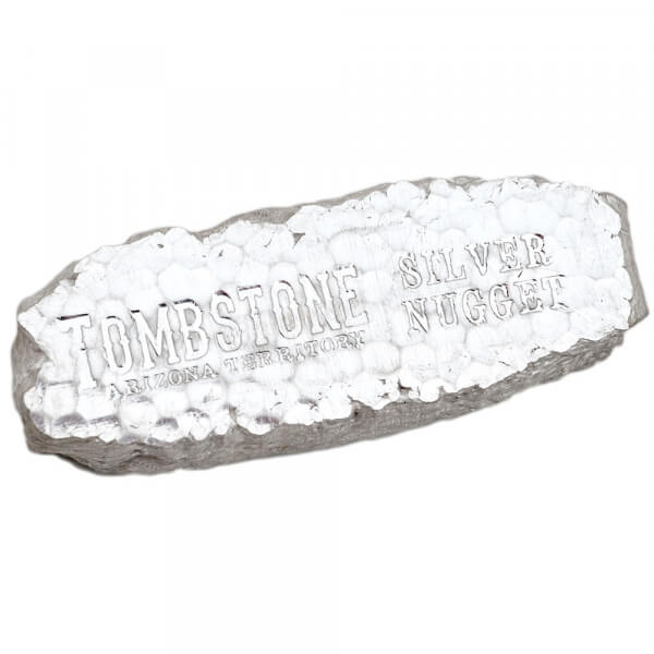 Tombstone Silver Nugget Silver Bar 10oz