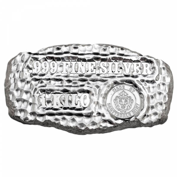 Tombstone Silver Nugget Silver Bar 1kg
