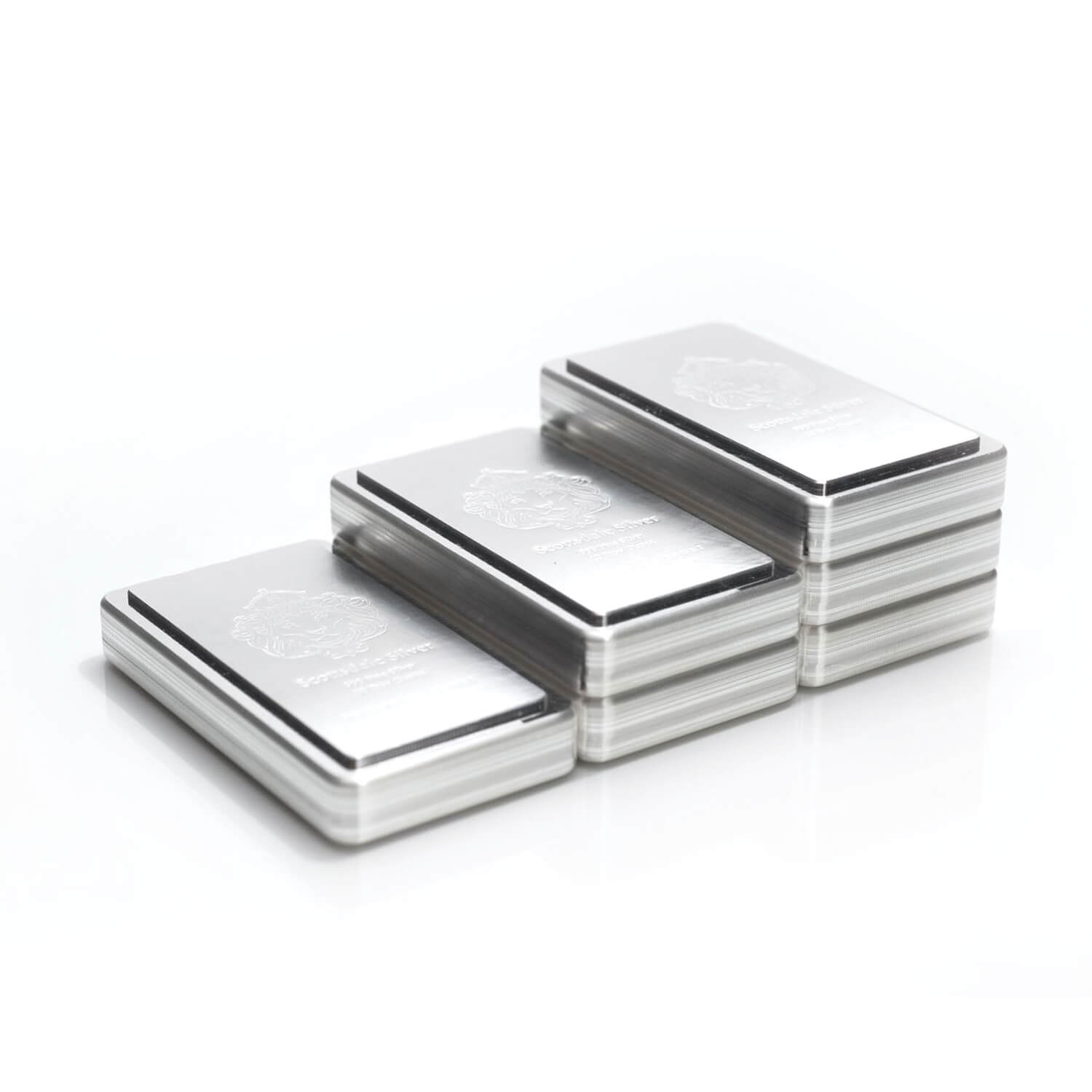 10 oz .999 Silver Patriot Metals Stacker Bullion Bar by Scottsdale Mint