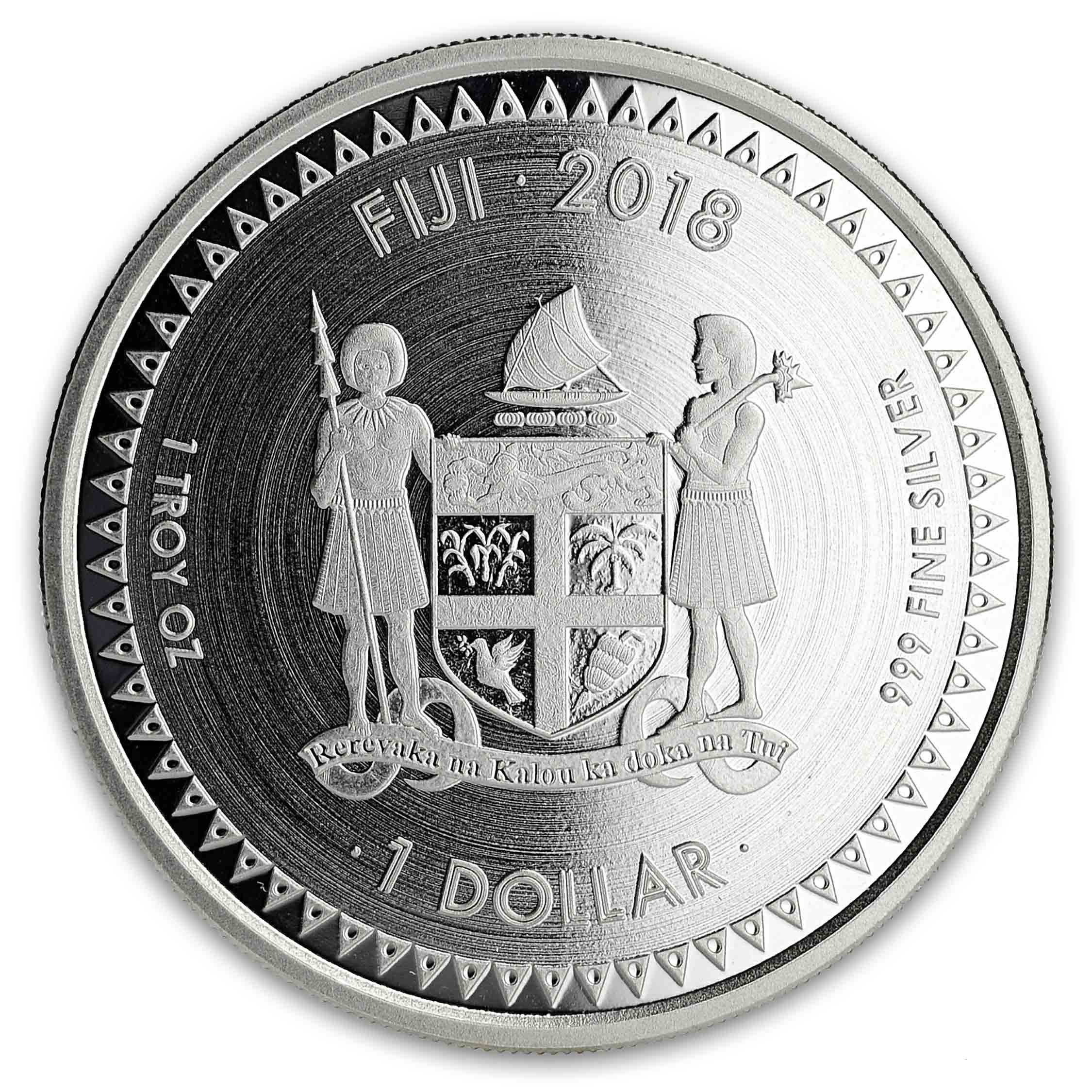 Details about   2018 Fiji PACIFIC DOLLAR $1 silver BU coin .999 fine silver